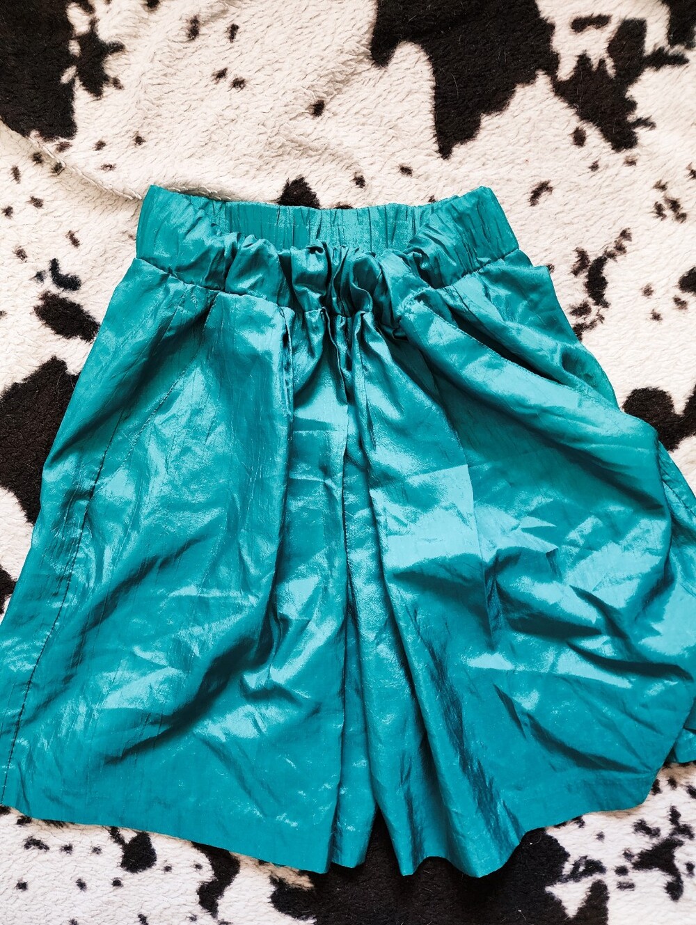 WOMEN'S 80'S PARACHUTE SHORTS - TEAL